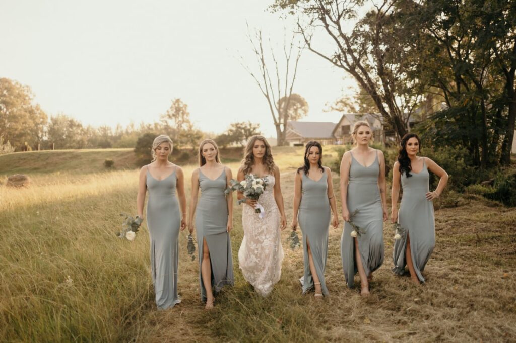 MiBella Bridesmaids Sage Dresses