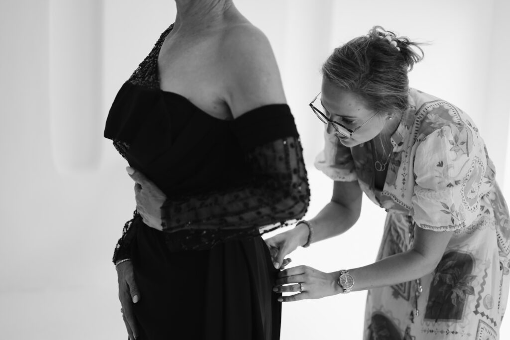 Elegant Black Mother of the bride and groom